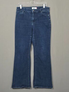 Cabi Trouser Jeans Womens 10 Dark Wash Mid Rise Bootcut Stretch Denim